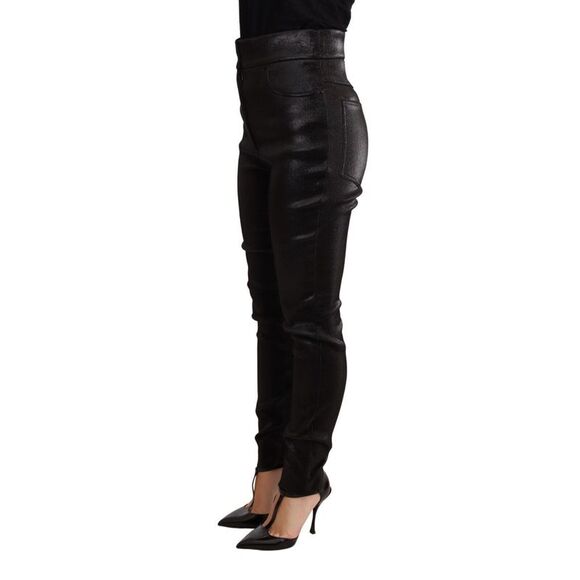 Dolce & Gabbana Dolce Gabbana Metallic Trousers PAN71900 Women Black Jeans & - Picture 2 of 4